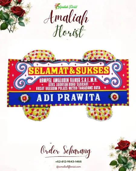 Papan Bunga Ucapan Selamat Ujung Alih