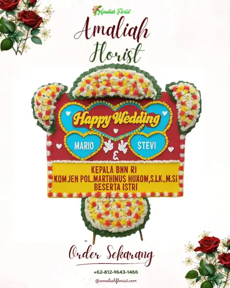 Papan Bunga Pernikahan Ujung Alih